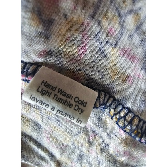 Anthropologie One September Floral Ruffle V Neck Sleeveless Blouse Size Small - Picture 6 of 8